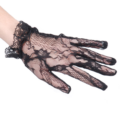 Zac's Alter Ego - Short lace Gloves - Black